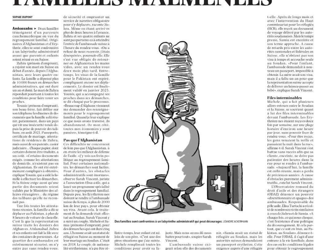 Le Courrier : "Familles malmenées"