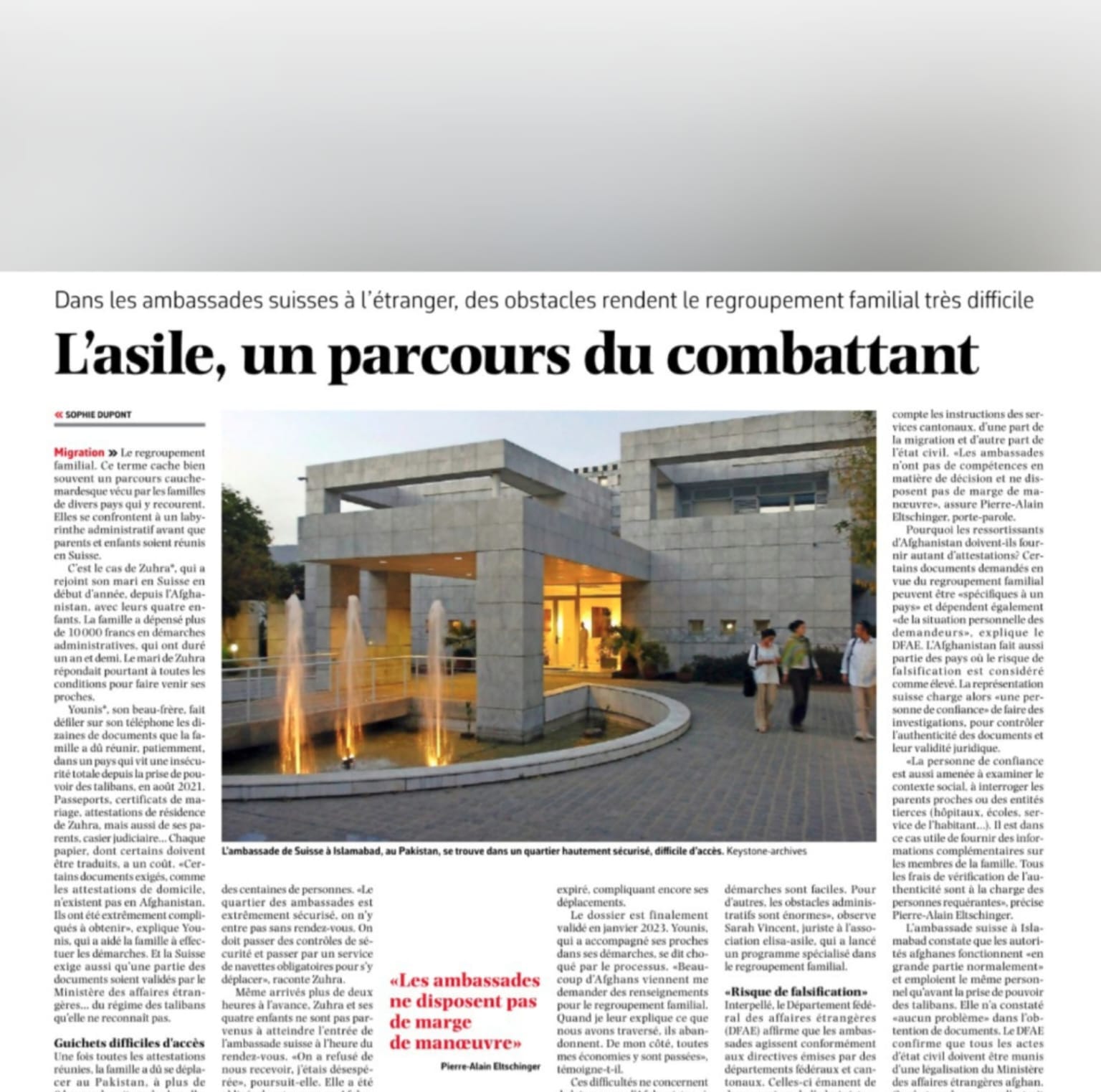 La Liberté : "Le parcours du combattant du regroupement familial"